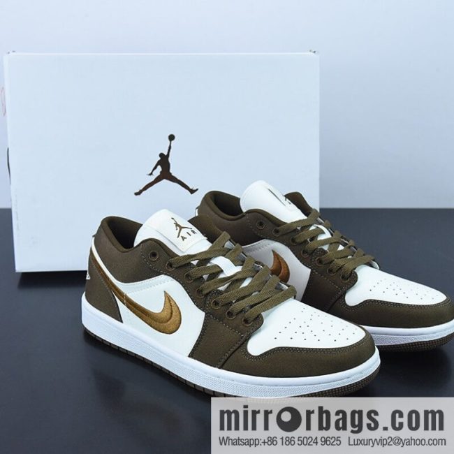 NK Air Jordan 1 Low \"Mocha Toe\" AJ1 Joe 1 Mocha embroidery low-top cultural leisure sports shoes, item number: DV0426-301