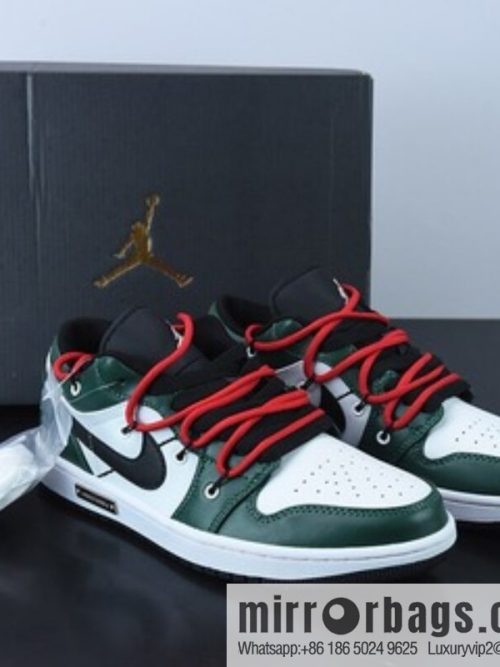 Air Jordan 1 Low drawstring, white and green AJ1 Joe 1 low-top casual board shoes, item number: 553558 062 size 35.5-47