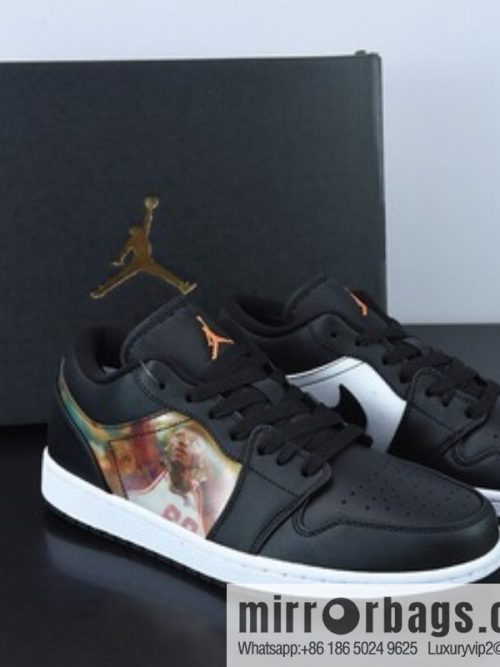 Air Jordan aj1 AJ1 Jordan 1 generation Joe 1 low-top series Air Jordan 1 Low holographic projection, black and white colorful, item number: DR9497-001