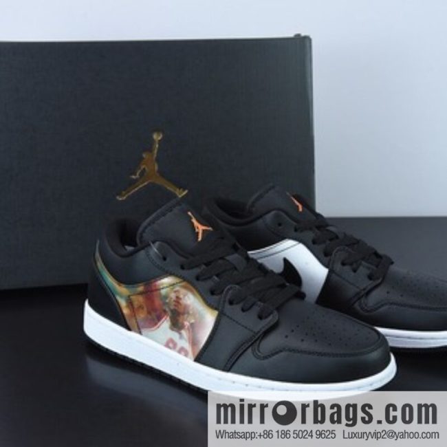 Air Jordan aj1 AJ1 Jordan 1 generation Joe 1 low-top series Air Jordan 1 Low holographic projection, black and white colorful, item number: DR9497-001