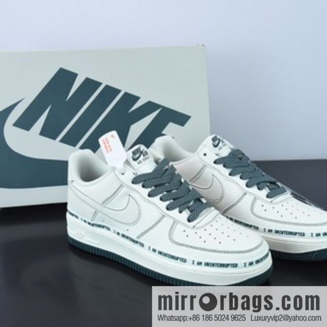 K09L3 Pure original Uninterrupted x Air Force 1 \"MORE THAN\" \"White and green signature graffiti 3M\" Low-top sneakers Item number: UI8969-639