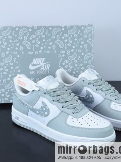 Nike Air Force 1 Low \'07 gray and white cashew flower color scheme Air Force One low help item number: XM6321-736