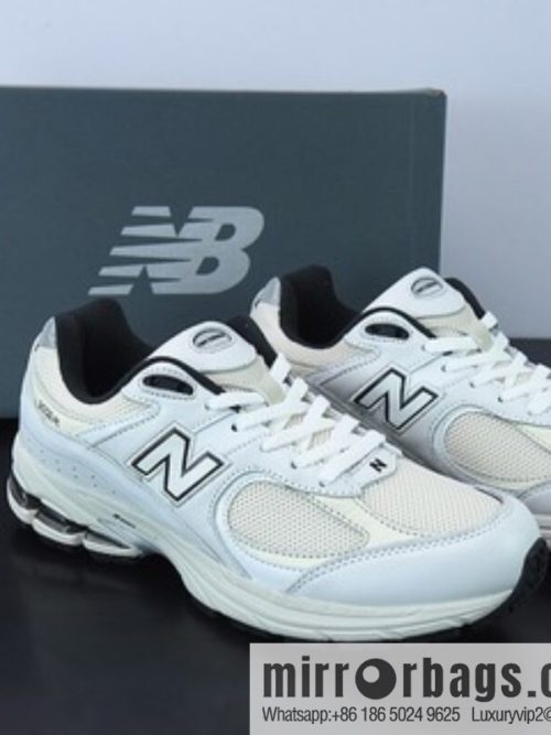 X01C4 pure original version shipped New Balance ML2002 series Vintage Daddy style casual sports jogging shoes \"leather (fabric) white milk white and black\" ML2002RQ
