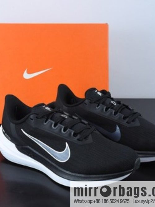 Nk Air Zoom Winflo 9th generation, black and white net through-the-air training running shoes, item number: DD6203-01