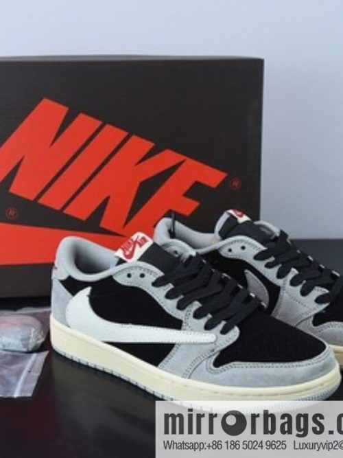 O07M3 DT Pure Original Travis Scott x Fragment x Air Jordan 1 Low Qiao One Backhook Low Help Part Number: DM7866-001