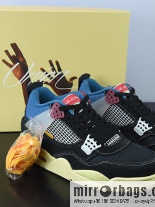 AJ4 AIR JORDAN 4 Item number: DC9533 001 UN joint, knight, south coast, black and blue sneakers