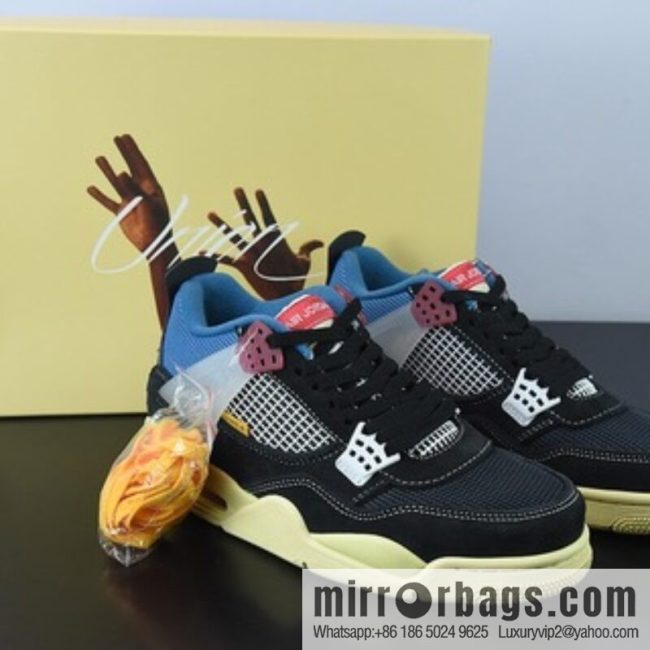 AJ4 AIR JORDAN 4 Item number: DC9533 001 UN joint, knight, south coast, black and blue sneakers