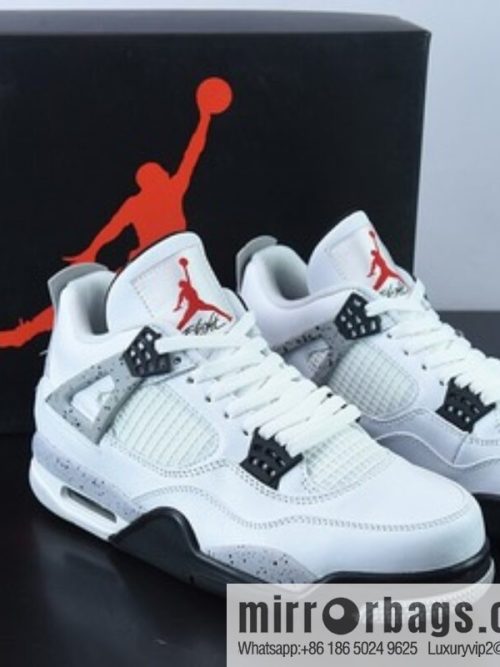 Air Jordan 4 Retro \"White Cement\" AJ4 white cement men\'s sneakers SKU: 840606-192