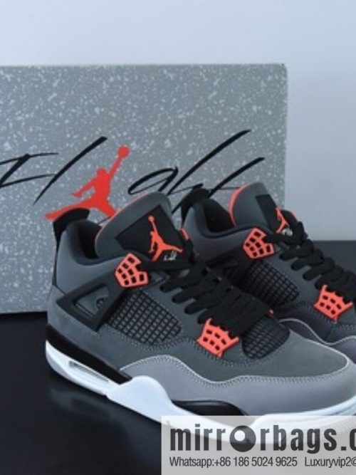 Air Jordan 4 Infrared AJ4 black gray red infrared basketball shoes, item number: DH6927-061