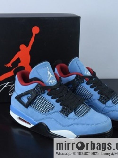 Travis Scott x Air Jordan AJ4 TS joint ice blue men\'s sneakers item number 308497-406