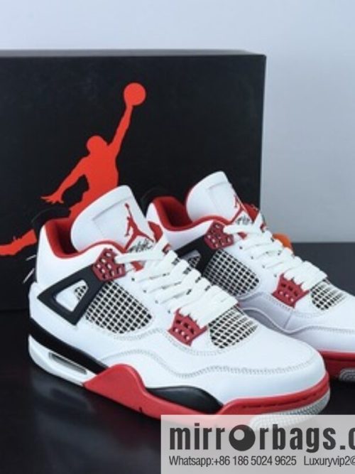D0F1S5 Pure Original AJ4 Retro Fire Red AJ4 Joe 4 White Red Flame Red Men\'s sneakers DC7770-160
