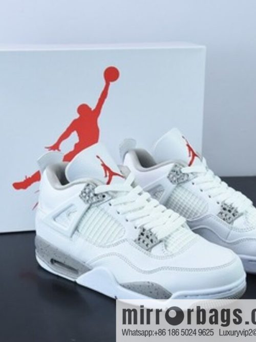 Pure original AJ4 white Oreo Air Jordan 4 \"Tech White\" men\'s culture basketball shoes item number: CT8527 100