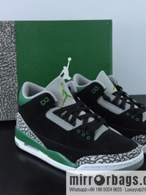 L00H6 Pure Original Air Jordan 3 Retro \"Pine Green\" AJ3 Black Green Men\'s sneakers CT8532-012