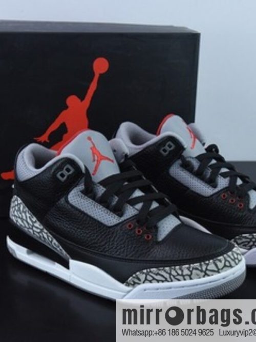Air Jordan 3 Retro Black Cement AJ3 Black Cement Men\'s sneakers 854262-001