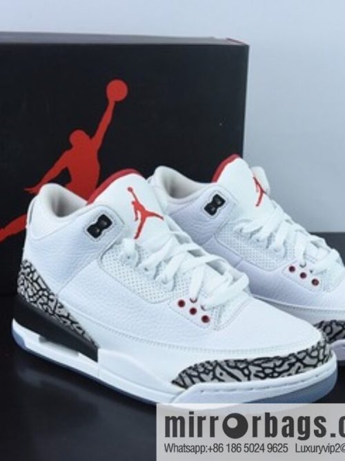 Air Jordan 3 Retro AJ3 white cement men\'s sneakers 923096-101