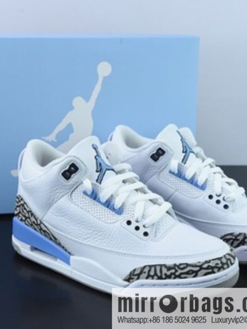 Air Jordan 3 Retro \"UNC\" AJ3 North Carolina Blue Men\'s sneakers DN3707-160