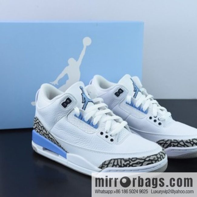 Air Jordan 3 Retro \"UNC\" AJ3 North Carolina Blue Men\'s sneakers DN3707-160
