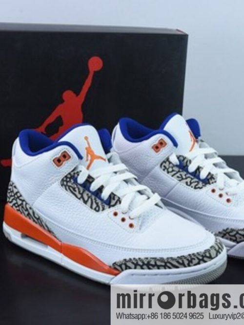 L00H6 Pure Original Air Jordan 3 Retro aj3 Knicks Men\'s sneakers 136064-148