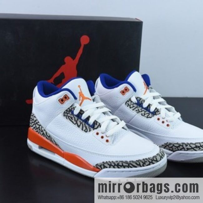 L00H6 Pure Original Air Jordan 3 Retro aj3 Knicks Men\'s sneakers 136064-148