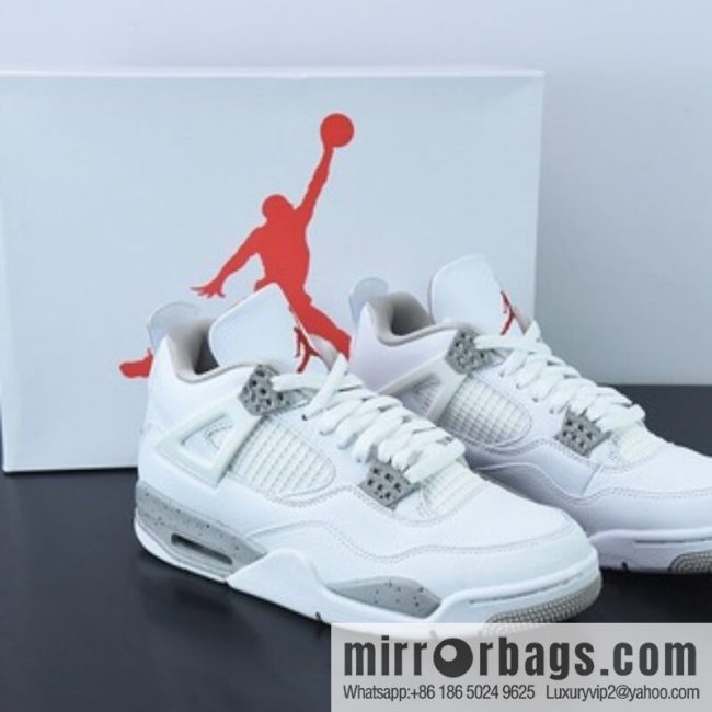 Air Jordan 4 \"Tech White\" men\'s culture basketball shoes item number: CT8527 100
