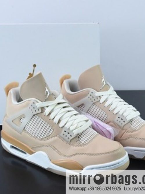 Air Jordan 4 \"Shimmer\" Joe 4 lotus root powder small ow color scheme men\'s cultural basketball shoes, item number: DJ0675-200