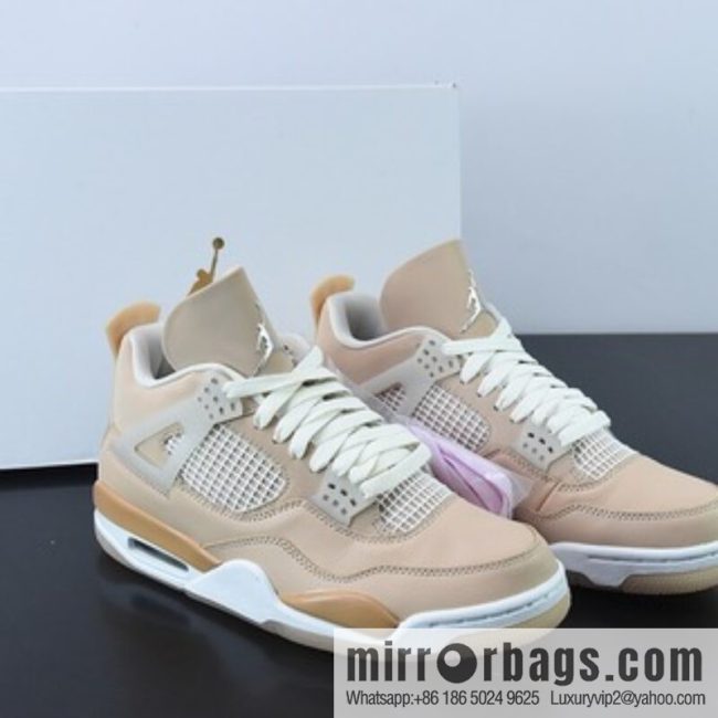 Air Jordan 4 \"Shimmer\" Joe 4 lotus root powder small ow color scheme men\'s cultural basketball shoes, item number: DJ0675-200