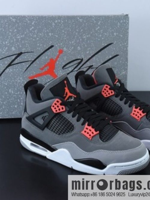 Air Jordan 4 Infrared AJ4 black gray red infrared basketball shoes, item number: DH6927-061