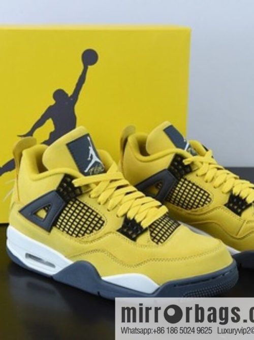Air Jordan 4 Retro Lightning AJ4 electric mother, yellow lightning men\'s basketball shoes, item number: CT8527-700