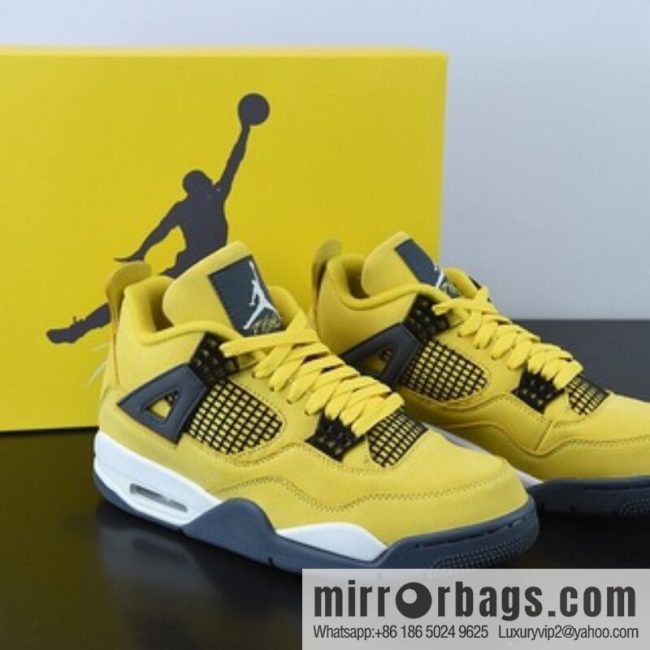 Air Jordan 4 Retro Lightning AJ4 electric mother, yellow lightning men\'s basketball shoes, item number: CT8527-700