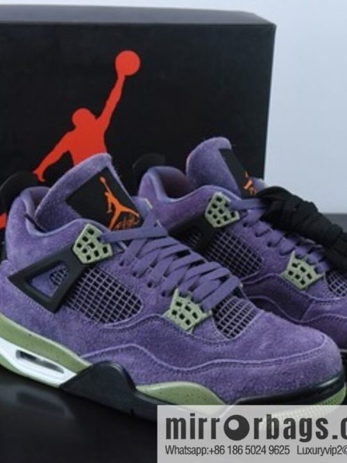 Air Jordan 4 Retro Canyon Purple \"Suede Purple Clown\" sneakers Item number: AQ9129-500