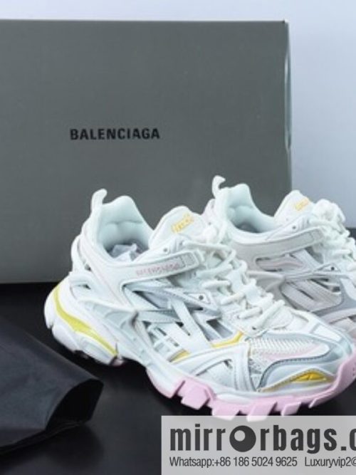 Balenciaga/Balenciaga Balenciaga 4.0 Daddy Shoes, White Pink Yellow Item Number: 568615W3AE27745