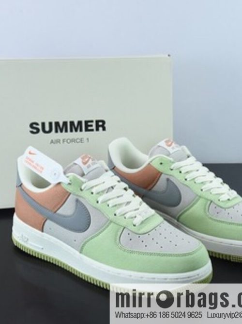 Nk Air Force 1 \'07 Low gray cyan cloth surface, Air Force No. 1 low-top casual sneakers, item number: DG2296-015
