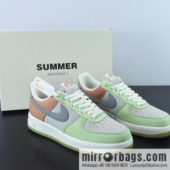 Nk Air Force 1 \'07 Low gray cyan cloth surface, Air Force No. 1 low-top casual sneakers, item number: DG2296-015