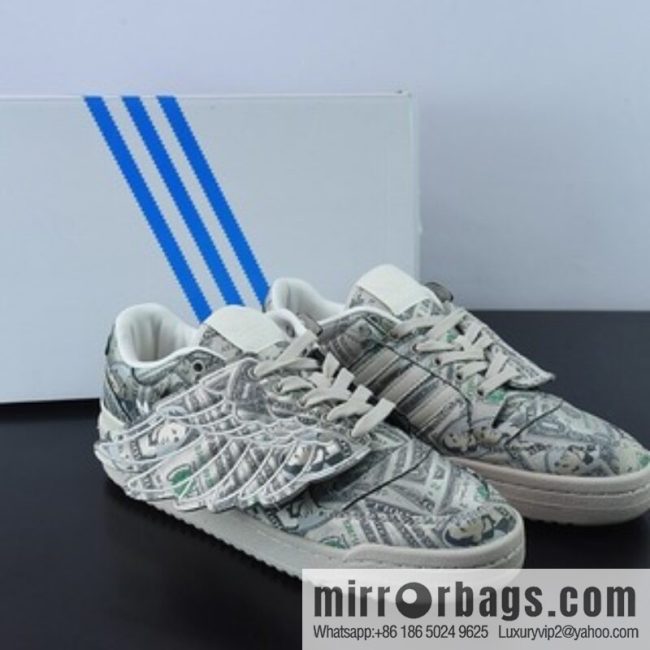 Adidas/adidas Forum Low JS joint name, beige full of banknote wings low-top board shoes, item number: GX6393YF