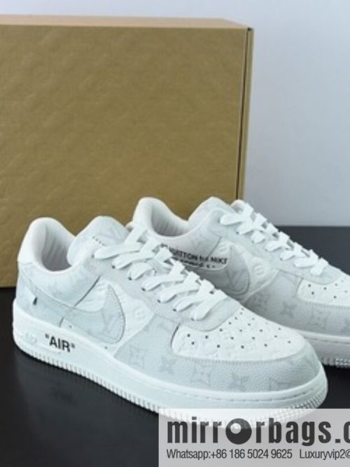 LVx Nk Air Force 1 Low Louis Vuitton donkey brand LV joint name, Air Force One low-top Unisex same sneakers