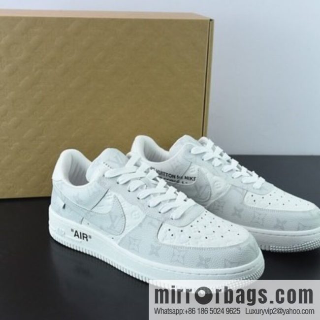 LVx Nk Air Force 1 Low Louis Vuitton donkey brand LV joint name, Air Force One low-top Unisex same sneakers