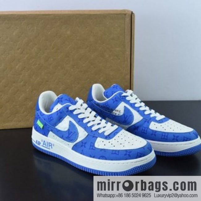 LVx Nk Air Force 1 Low Louis Vuitton donkey brand LV joint name, Air Force One low-top Unisex same sneakers