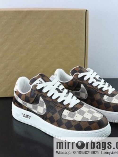 LVx Nk Air Force 1 Low Louis Vuitton donkey brand LV joint name, Air Force One low-top Unisex same sneakers