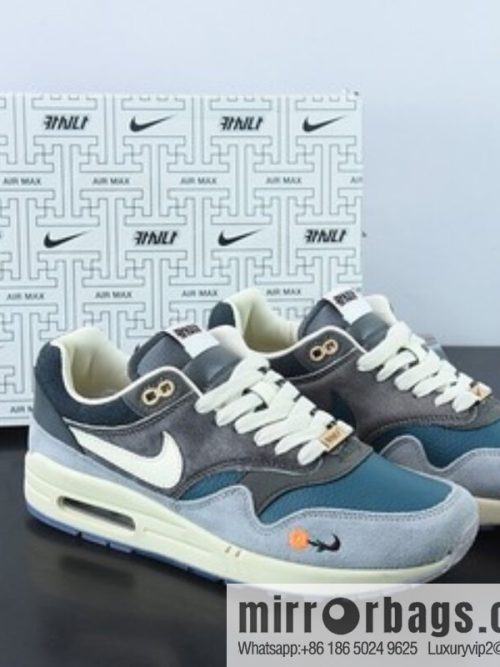 KASINA x Air Max 1 🥰 Won-Ang Grey \"Original Vintage air unit versatile casual sports jogging shoes\" gray and blue mandarin duck \"item number: DQ8475 001