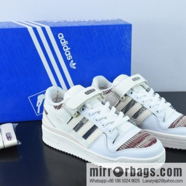 Adidas Clover Originals Forum 84 Low Roman series velcro low-top Vintage lace-up versatile casual sports shoes \"GX2174