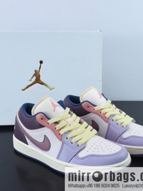 Air Jordan 1 Low \"Easter\" Joe 1 Jordan 1st Generation Low Top Pink Purple Ladies Casual Board Shoes, Easter Eggs, Item Number: DZ2768-651