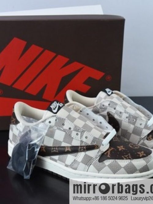 LV Louis Vuitton x NK Air Jordan 1 Low AJ1 TS barb low top monogram plaid Part Number: LK 0221
