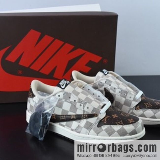 LV Louis Vuitton x NK Air Jordan 1 Low AJ1 TS barb low top monogram plaid Part Number: LK 0221