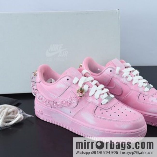 Nike Air Force 1 Low 07 pink crystal chain, Air Force One low-top casual shoes, official item number: DD8959 100