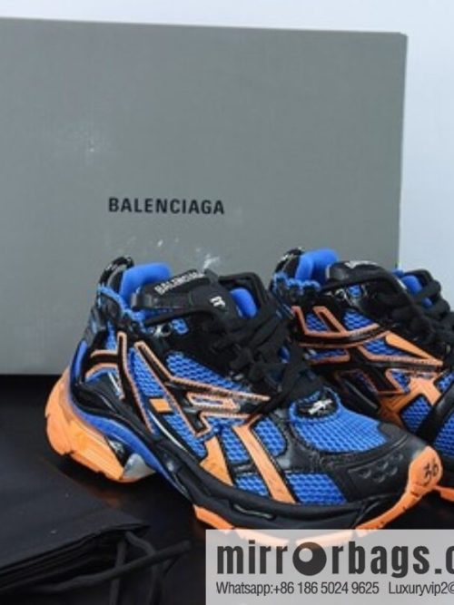 Runner /Balenciaga Balenciaga Runner sneakers black and blue orange, item number: 677402W2RB11120