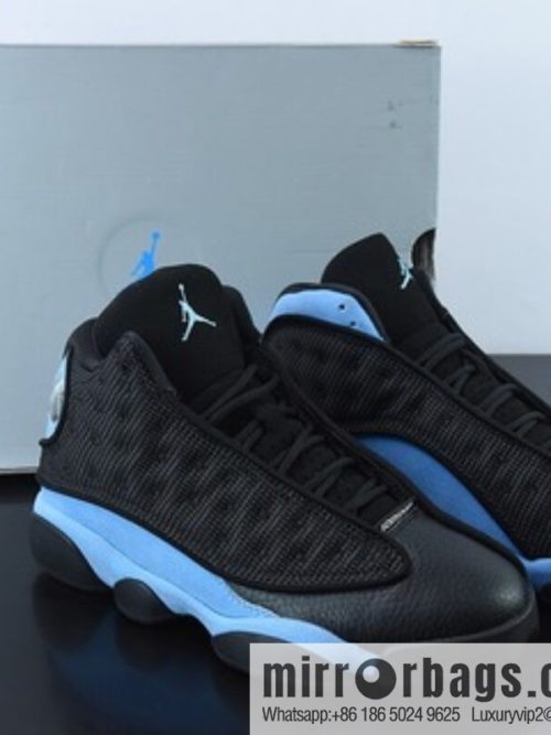 Air Jordan 13 XIII \"Black/University Blue\" AJ13 generation basketball shoes \"Black North Carolina Blue 3M reflective\" item number DJ5982-041