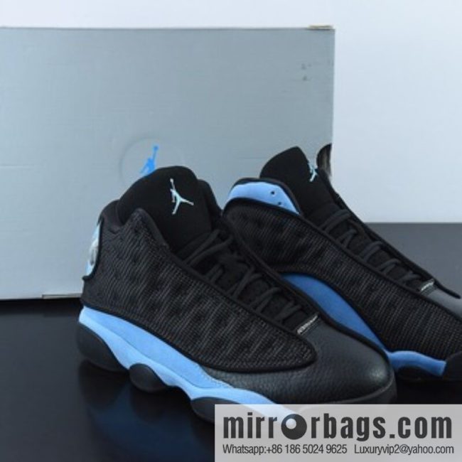 Air Jordan 13 XIII \"Black/University Blue\" AJ13 generation basketball shoes \"Black North Carolina Blue 3M reflective\" item number DJ5982-041