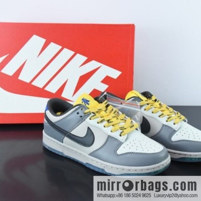 North Carolina A & T x Nike SB Dunk Low \"Ayantee\" University co-branded color scheme Dark Grey Blue Yellow Part Number: DR6187-001