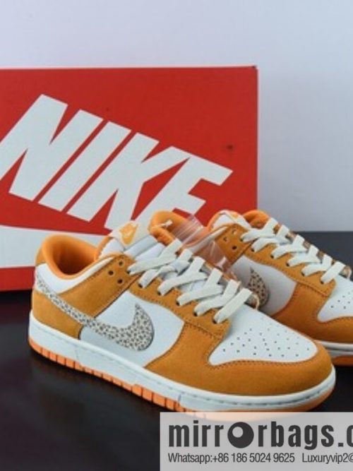Nike SB Dunk Low \"Leopard print hook\" white orange, sports and leisure low-top board shoes, item number: DR0158-800