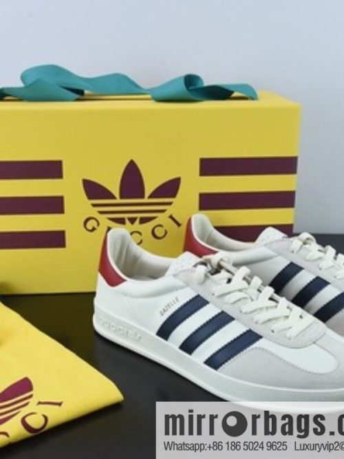Gucci Gucci x German sports brand Adidas Originals Gazelle \"Esquinty Gucci\" Antelope series low-top Vintage versatile casual sports shoes